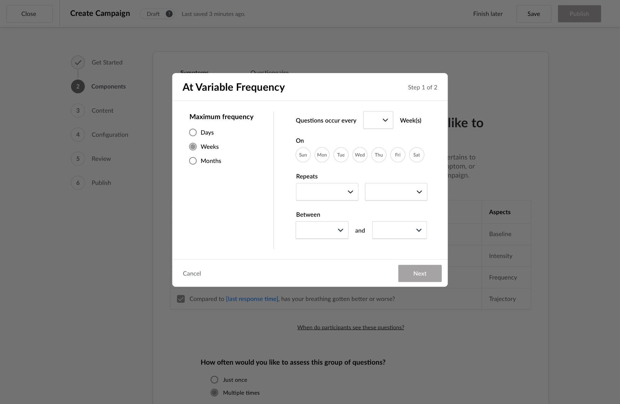 Frequency Unselected