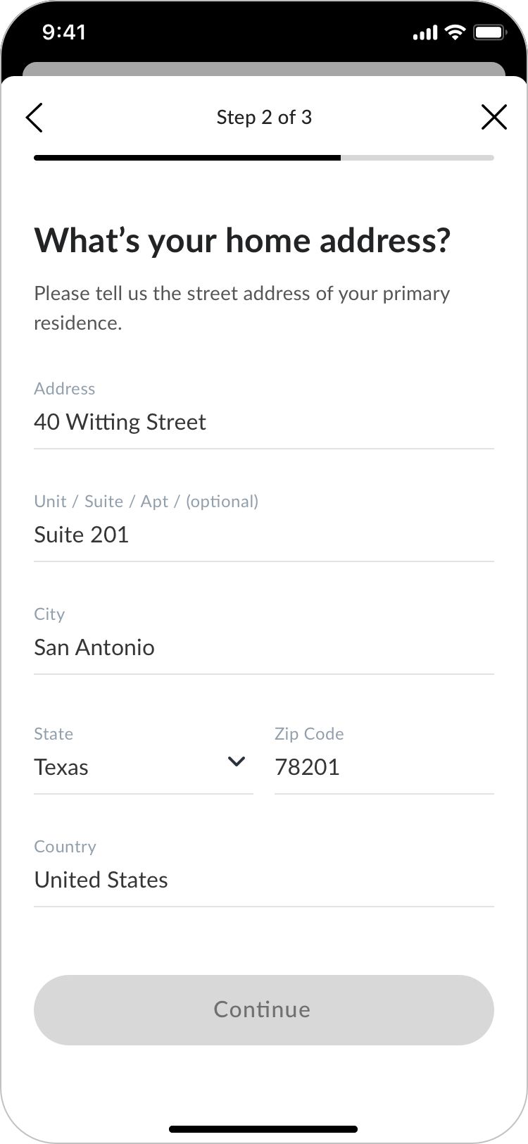 Tell us your address